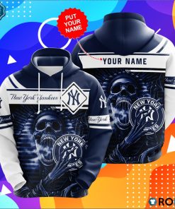 Personalized New York Yankees Skull 3D Print Hoodie
