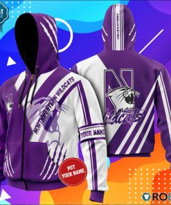 Personalized Northwestern Wildcats Purple Pride All Over Printed Hoodie and Zip Up
