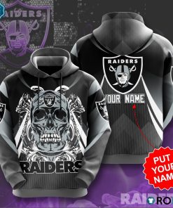 Personalized Oakland Raiders Skull 3D Print Hoodie Personalized Oakland Raiders Skull 3D Print Hoodie