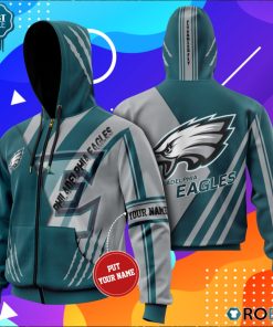 Personalized Philadelphia Eagles Fly Eagles Fly All Over Printed Hoodie and Zip Up Personalized Philadelphia Eagles Fly Eagles Fly All Over Printed Hoodie and Zip Up