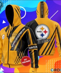 Personalized Pittsburgh Steelers Football Steel Curtain All Over Printed Hoodie and Zip Up