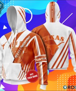 Personalized Texas Longhorns Hook ’em Horns All Over Printed Hoodie and Zip Up Personalized Texas Longhorns Hook ’em Horns All Over Printed Hoodie and Zip Up