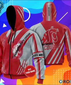 Personalized Washington State Cougars Go Cougars All Over Printed Hoodie and Zip Up Personalized Washington State Cougars Go Cougars All Over Printed Hoodie and Zip Up