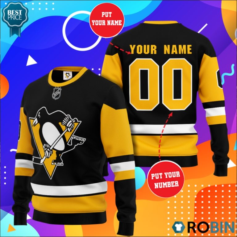 Pittsburgh Penguins Personalized All Over Print Sweater