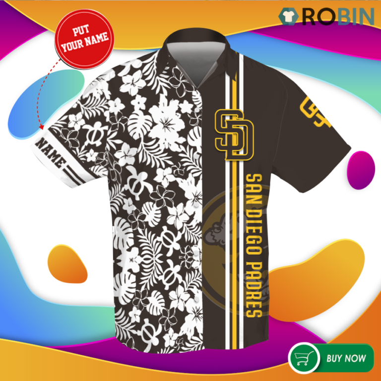 San Diego Padres Personalized 3d Printed Hawaiian Shirt