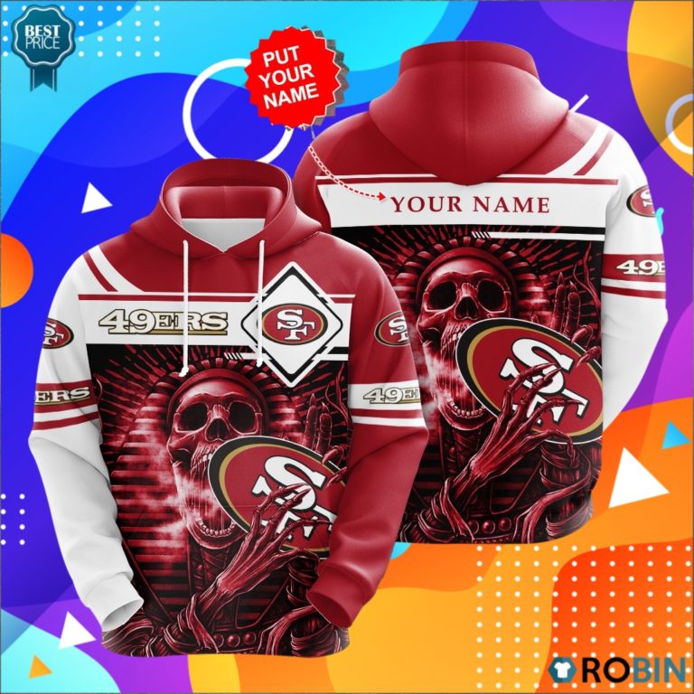 49ers skull hoodie