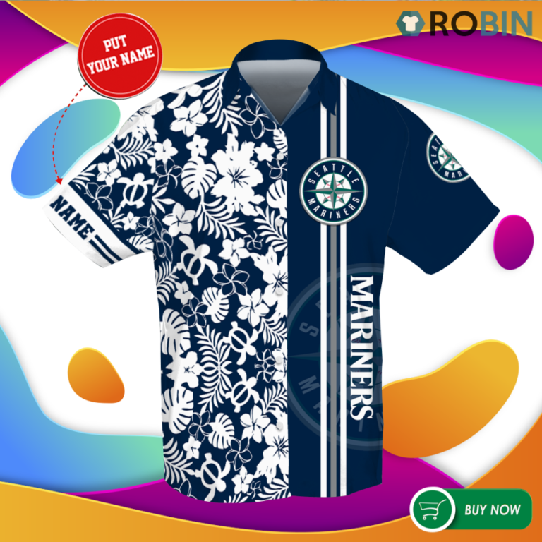 Seattle Mariners Personalized 3d Printed Hawaiian Shirt