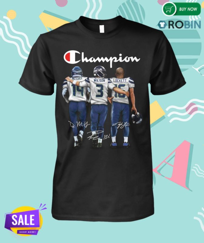Seattle Seahawks Metcalf Wilson Lockett Champhions T Shirt