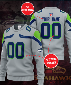 Seattle Seahawks Personalized All Over Print Sweater Seattle Seahawks Personalized All Over Print Sweater