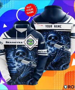Seattle Seahawks Skull 3D Print Hoodie