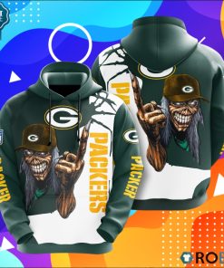 Skull NFL Green Bay Packers 3D Print Hoodie