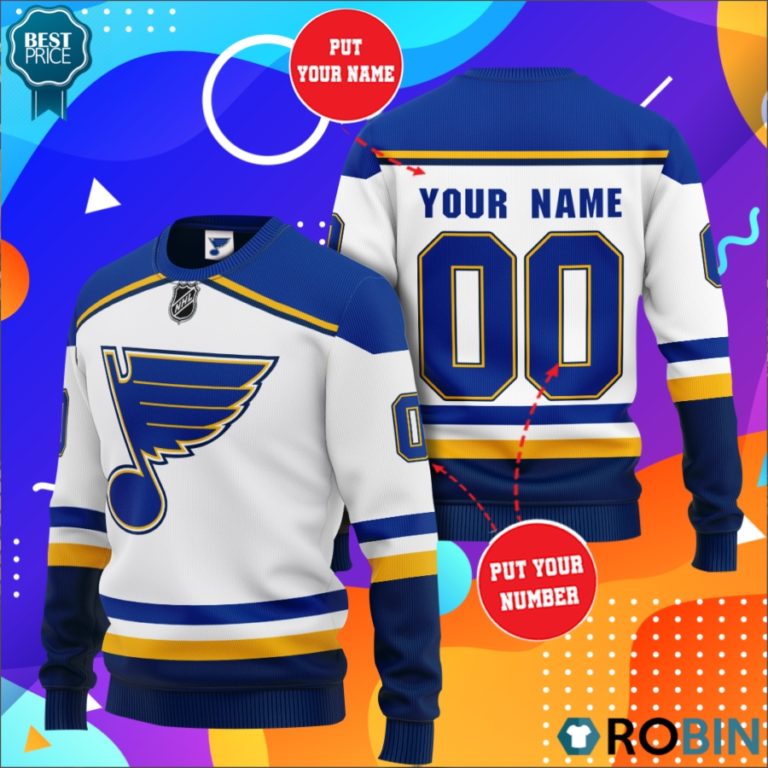St. Louis Blues Personalized All Over Print Sweater