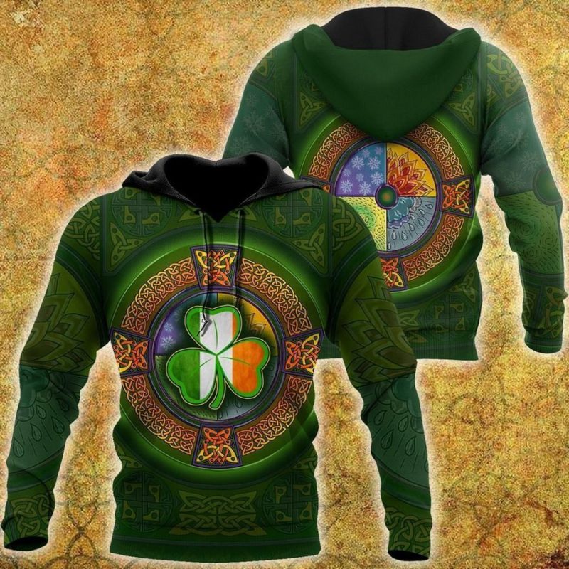 St.patrick Celtic Elements 3d Hoodie, T-shirt