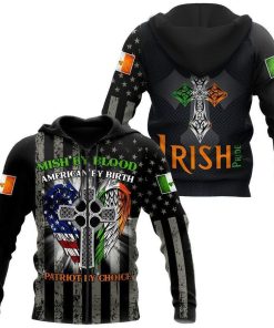 St.patrick Irish Pride Mish By Blood American By Birth Patriot By Choice 3d Hoodie, T-shirt St.patrick Irish Pride Mish By Blood American By Birth Patriot By Choice 3d Hoodie, T-shirt