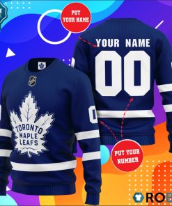 Toronto Maple Leafs Personalized All Over Print Sweater Toronto Maple Leafs Personalized All Over Print Sweater