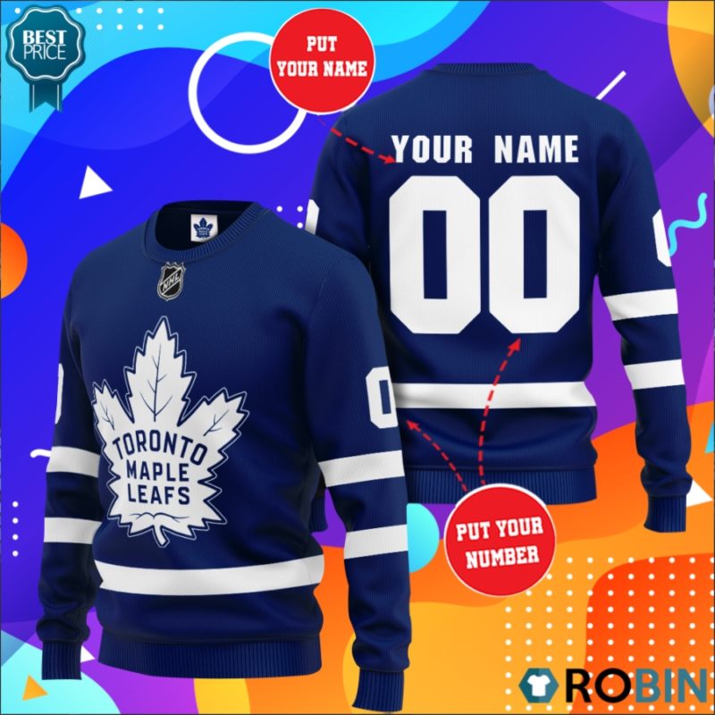 Toronto Maple Leafs Hockey Personalized All Over Print Sweater