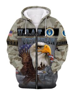US Air Force Veteran Bald Eagle Camouflage 3d Hoodie, T-shirt USAF121912