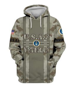 US Air Force Veteran Camouflage 3D Hoodie, T-shirt AF0102