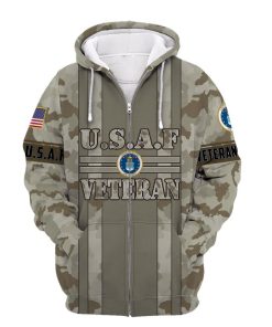 US Air Force Veteran Camouflage 3D Hoodie, T-shirt AF0102