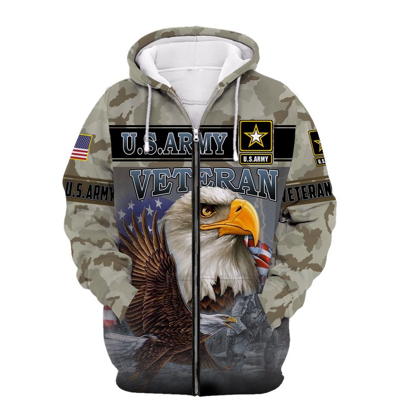 US Army Veteran Bald Eagle Camouflage 3d Hoodie, T-shirt ...