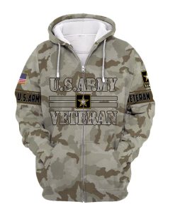US Army Veteran Camouflage 3D Hoodie, T-shirt AM0102