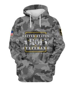 US Army Veteran Camouflage 3d Hoodie, T-shirt AM3101