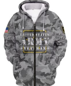 US Army Veteran Camouflage 3d Hoodie, T-shirt AM3101