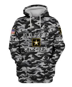US Army Veteran Camouflage 3d Hoodie, T-shirt AM310121
