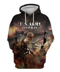 US Army Veteran Soldier 3D Hoodie, T-shirt AM0102