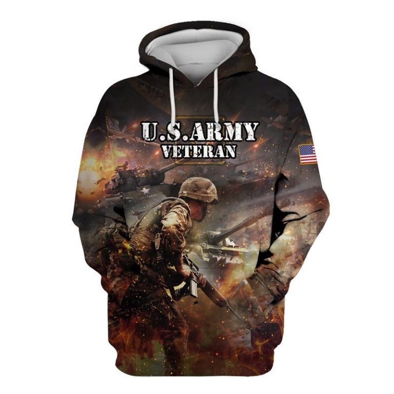 US Army Veteran Soldier 3D Hoodie, T-shirt AM0102