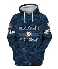US Navy Veteran Camouflage 3d Hoodie, T-shirt NV3101