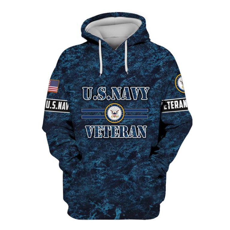 US Navy Veteran Camouflage 3d Hoodie, T-shirt NV3101