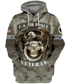 Us Air Force Veteran Bald Eagle Camouflage 3d Hoodie, T-shirt AM3101