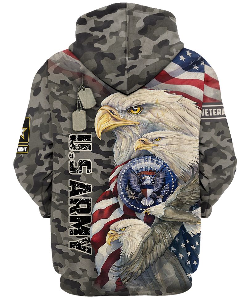 Us Army Veteran Bald Eagle Camouflage 3d Hoodie, T-shirt ...