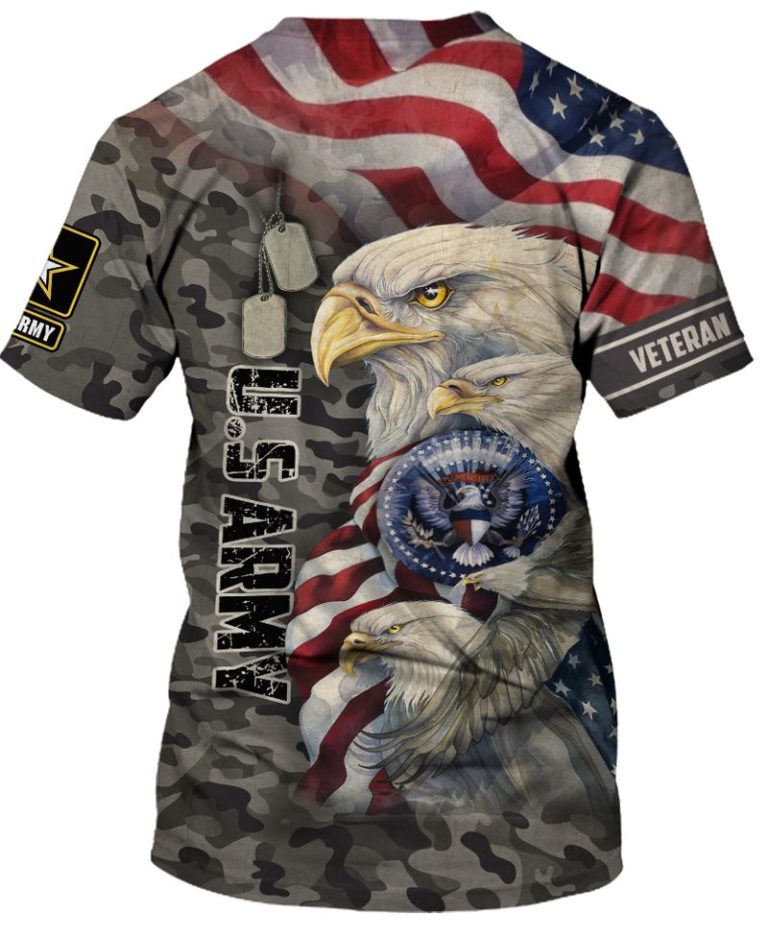 Us Army Veteran Bald Eagle Camouflage 3d Hoodie, T-shirt ...