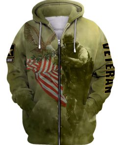 Us Army Veteran Bald Eagle Soldier American Flag 3d Hoodie, T-shirt