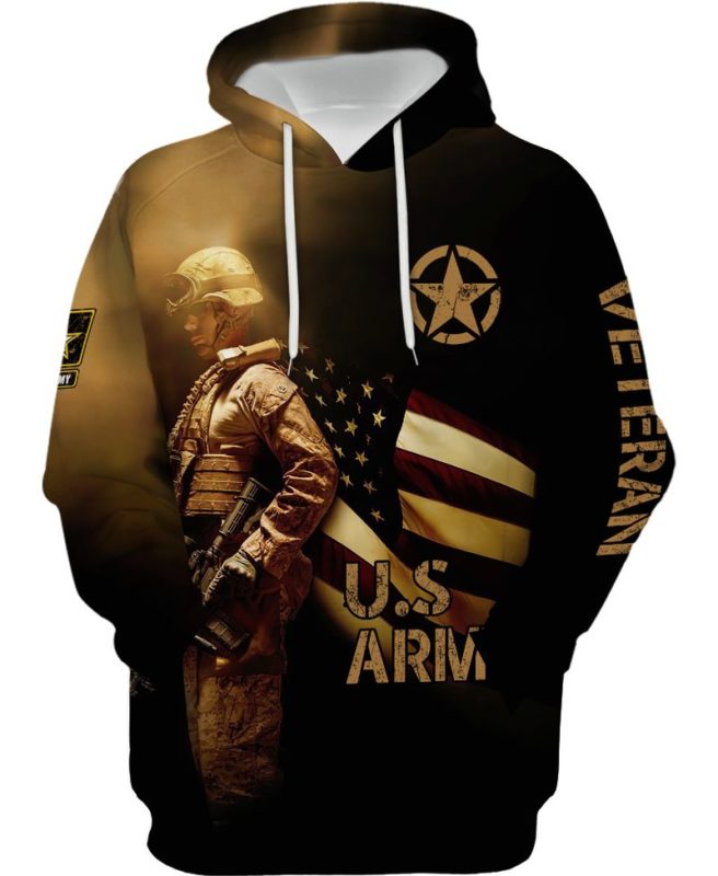 Us Army Veteran Soldier American Flag 3d Hoodie, T-shirt AM3101
