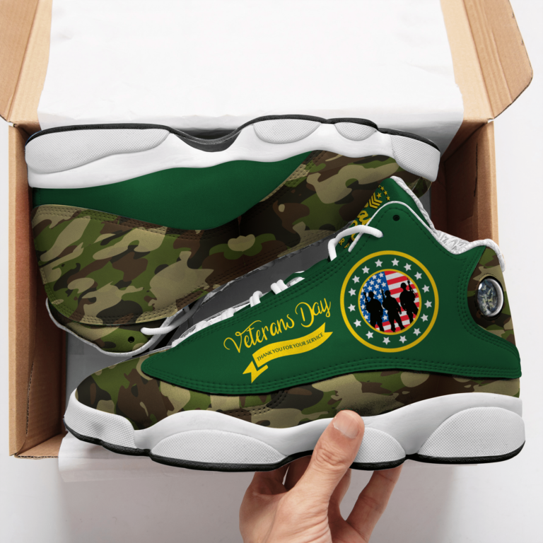 Veterans Day Thank You For Your Service Camouflage Jordan 13