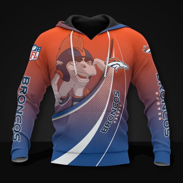 Denver Broncos Rush Zone AOP Hoodie, T Shirt, Bomber