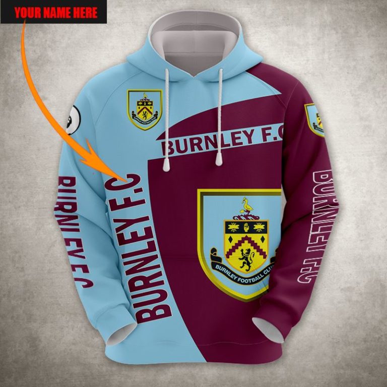Burnley FC Personalized 3D Print Hoodie, T Shirt, Bomber