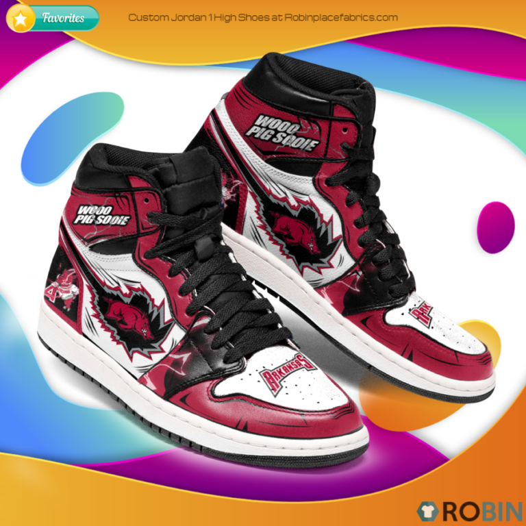 Arkansas Razorbacks Woo Pig Sooie Sneaker – Jordan 1 High