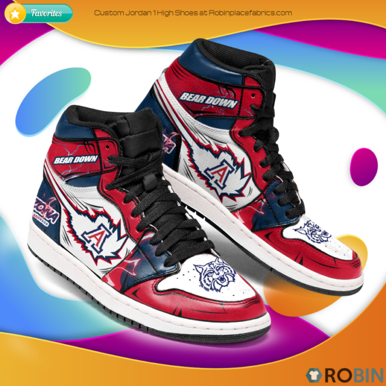 Arizona Wildcats Bear Down Jordan 1 High Sneaker