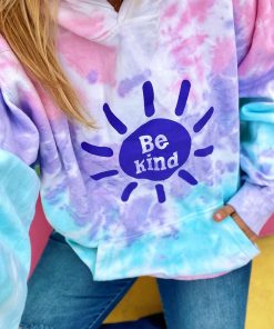 Be Kind Coloful 3D Print Hoodie