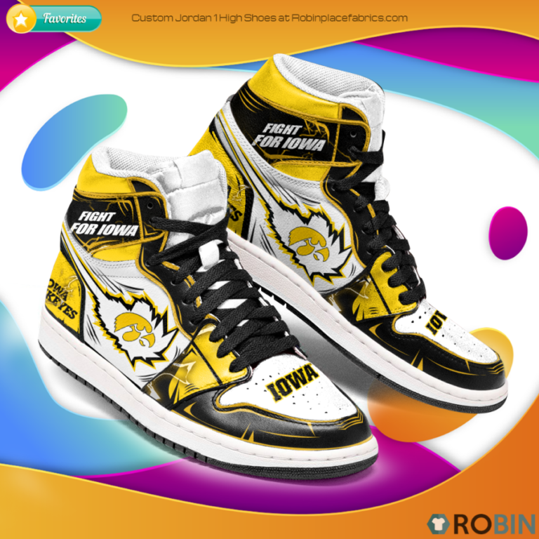 Iowa Hawkeyes Fight For Iowa Jordan 1 High Sneaker