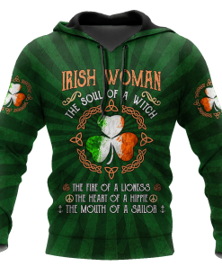 irish woman 3d hoodie