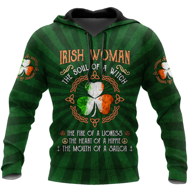 Irish Woman St Patrick Day 3D Hoodie, T Shirt