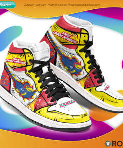 Kansas Jayhawks Rock Chalk Jayhawk Jordan 1 High Sneaker Kansas Jayhawks Rock Chalk Jayhawk Jordan 1 High Sneaker