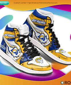 Los Angeles Rams Go Rams Jordan 1 High Sneaker