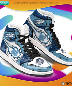 North Carolina Tar Heels Carolina Fever Jordan 1 High Sneaker North Carolina Tar Heels Carolina Fever Jordan 1 High Sneaker