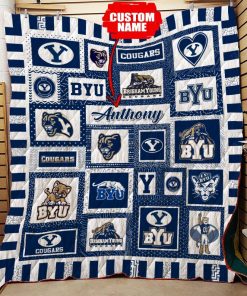 Personalized Byu Cougars Ncaa Quilt Blanket